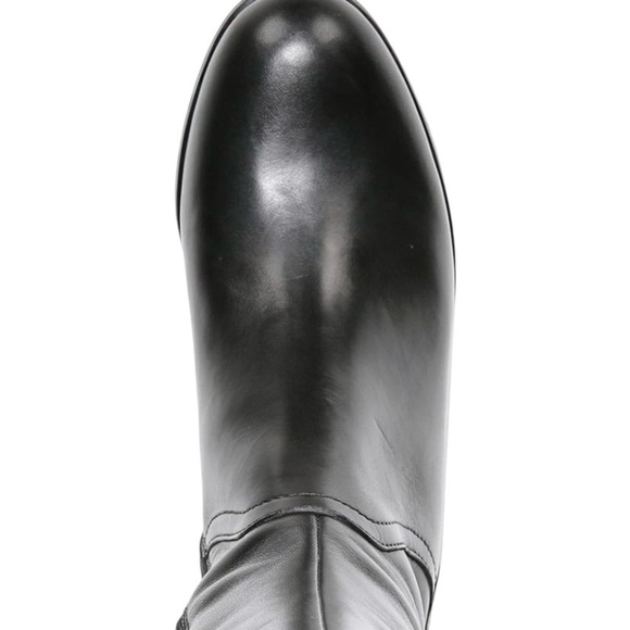 NIB Franco Sarto Women's L-Maleni Black Leather and Fabric Stretch Boot -Size 7M - Picture 3 of 10